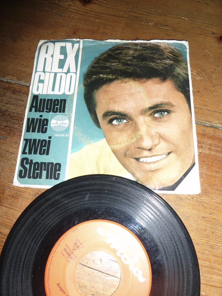 single REX GILDO Augen Wie Zwei Sterne 1966, Cd's en Dvd's, Vinyl Singles, Gebruikt, Pop, Ophalen of Verzenden