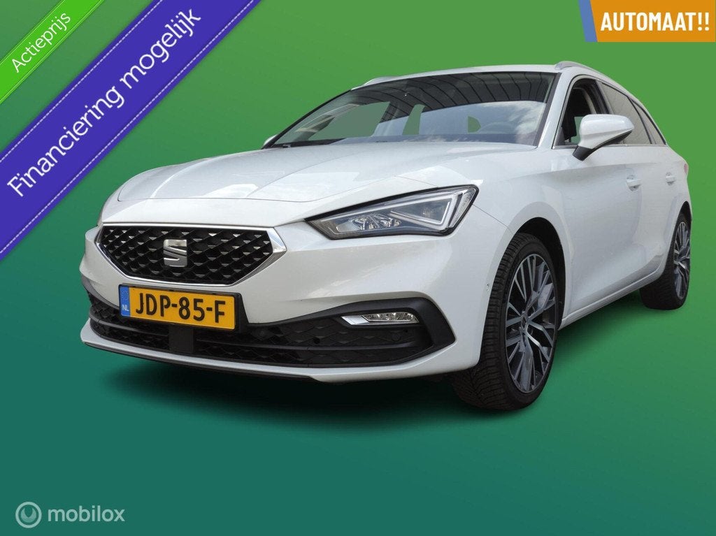 Seat Leon Sportstourer 1.5 eTSI Business Intense Xcellence, Auto's, Seat, 4 cilinders, Leon, Wit, Leder