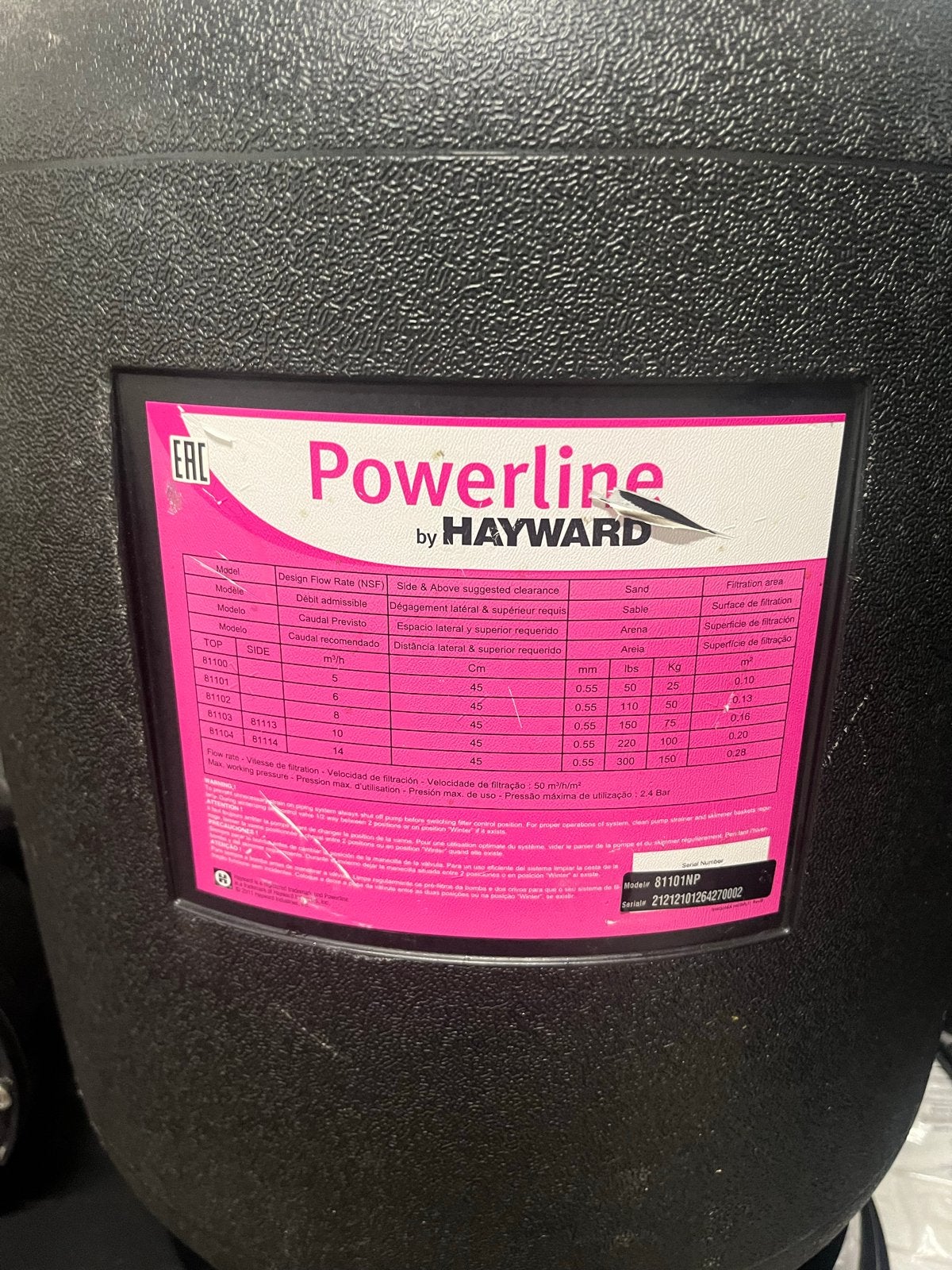 Nieuw Hayward Powerline zandfiltervat (zonder pomp), Ophalen of Verzenden, Nieuw, Filter