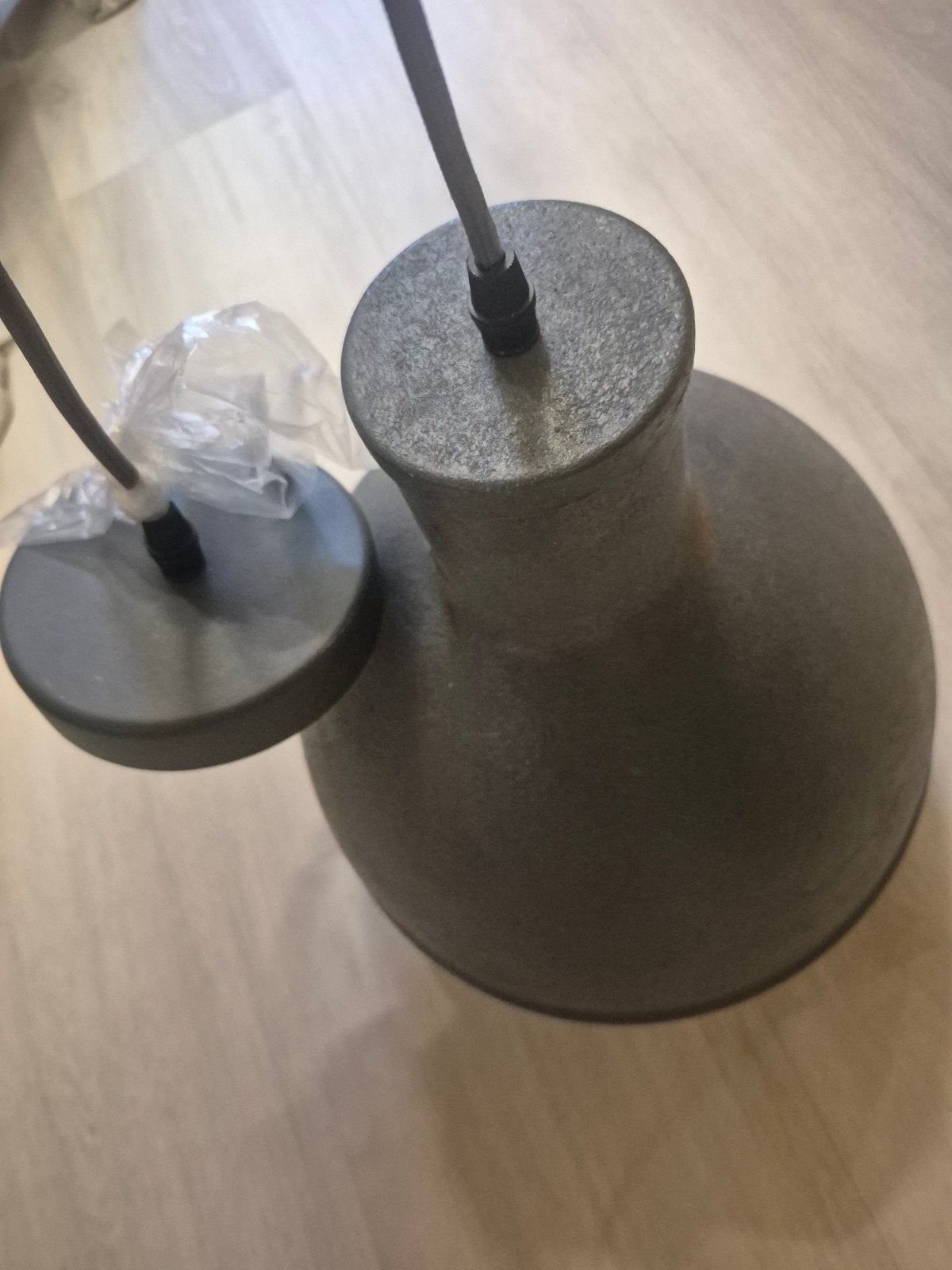 hanglamp antraciet, Huis en Inrichting, Ophalen, E27 (groot), Zo goed als nieuw, Metaal