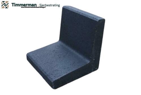 L-element zwart/antra | 50x30x40 | Keerwand | Grondkering, Tuin en Terras, Tegels en Klinkers, Ophalen of Verzenden, Nieuw, Beton