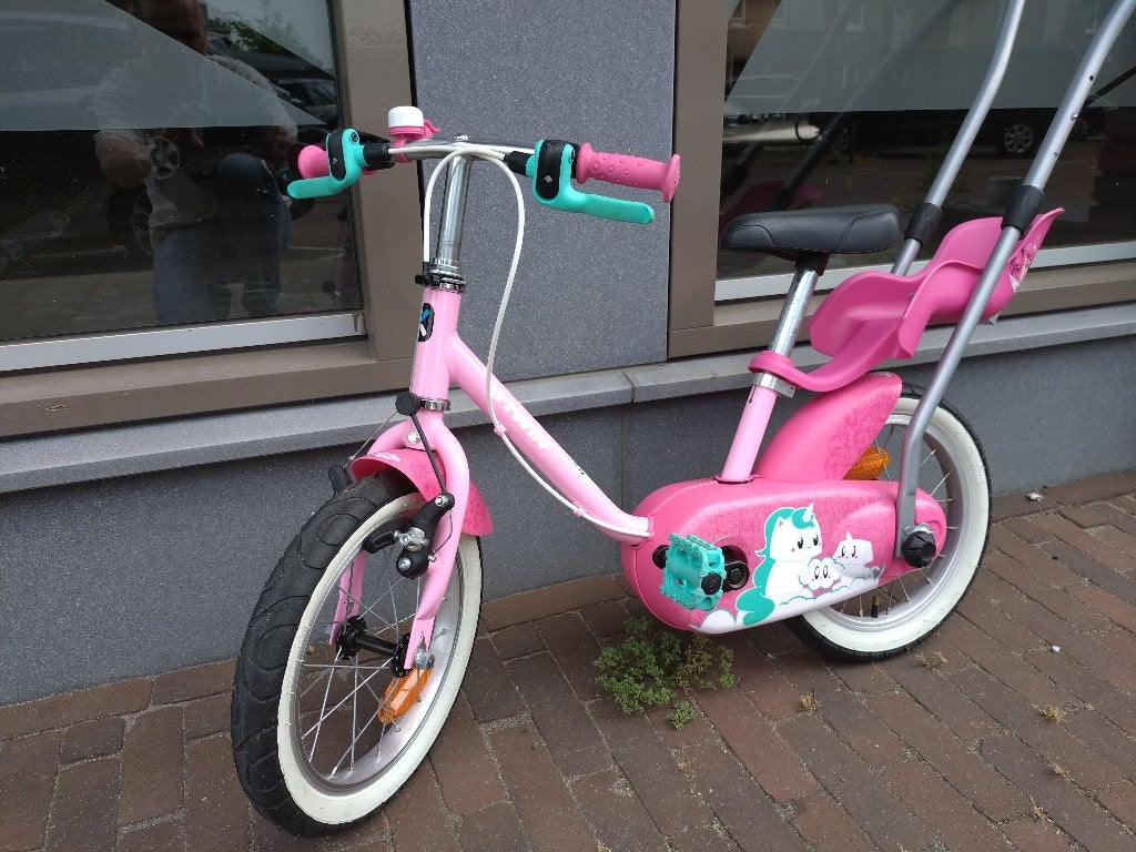 Meisjesfiets BTWIN Unicorn 14-Inch, Ophalen, Gebruikt, 14 inch of minder, Handrem