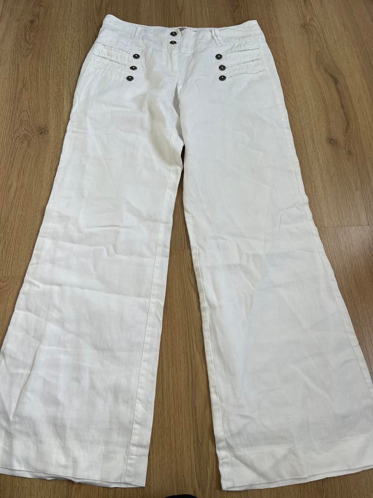 Styles by steps witte linnen broek 40 gevoerd, Kleding | Dames, Wit, Maat 42/44 (L), Ophalen of Verzenden, Zo goed als nieuw