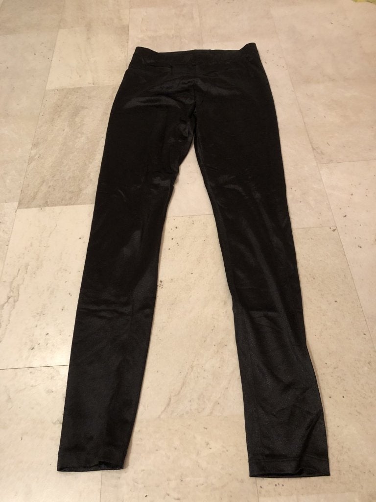 V) br11 zwarte stretch glimmende legging h&m maat s, Legging, H&M, Maat 36/38 (S), Verzenden