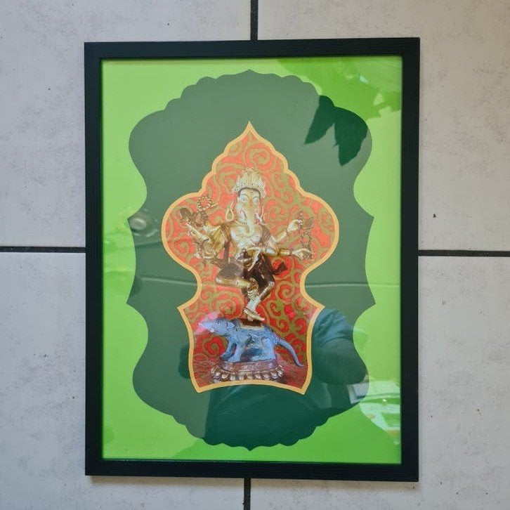 Ingelijste print van Tibetaanse godheden, Schilderij, Ingelijst, Papier/karton, Meerkleurig