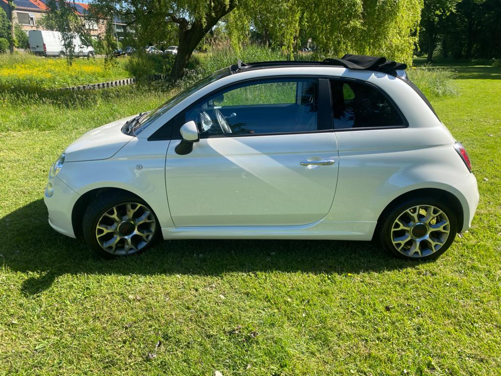 Fiat 500C Twinair Turbo 80pk 2015 Wit, 31 €/maand, Wit, Handgeschakeld, 26 km/l