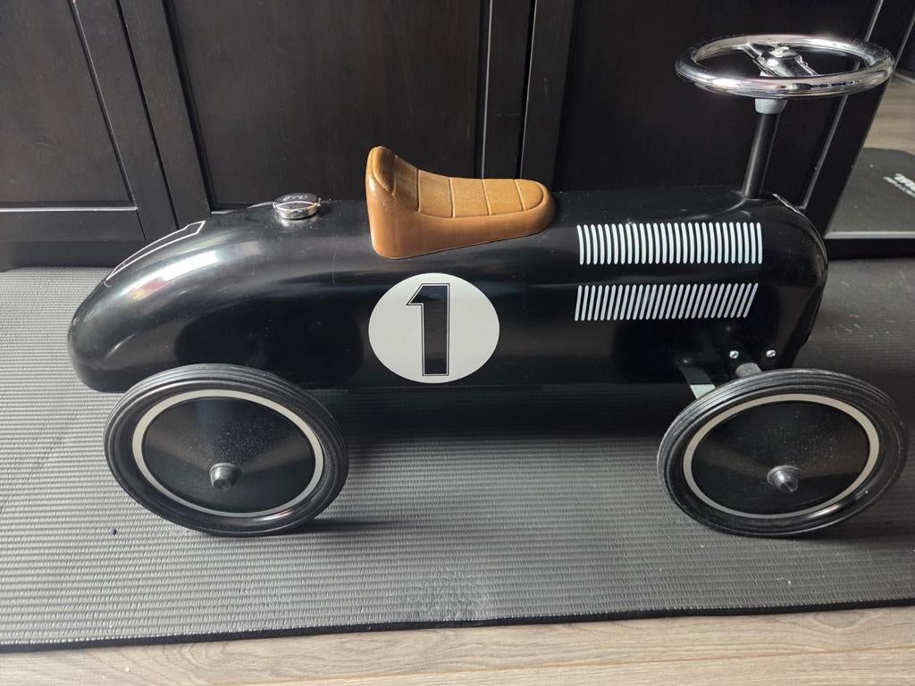 Retro Roller Loopauto Zwart - Zo goed als nieuw, Ophalen of Verzenden, Zo goed als nieuw, Loopvoertuig