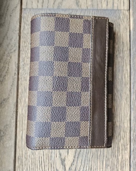 LouisVuitton Vintage Porte-Monnaie/Damier Ebene, Ophalen, Gebruikt, Bruin