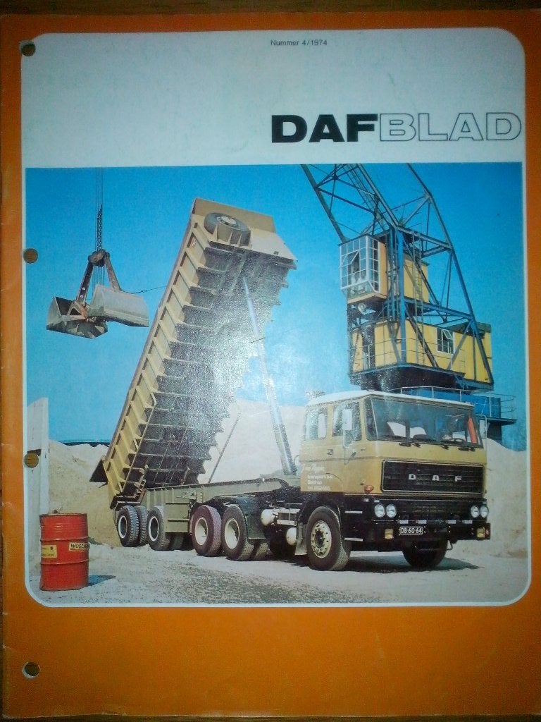 DAF Blad 1974 4 - 2800 kipper 700 900  Van Gorp Beton Ravels, Ophalen of Verzenden, Zo goed als nieuw, Overige merken