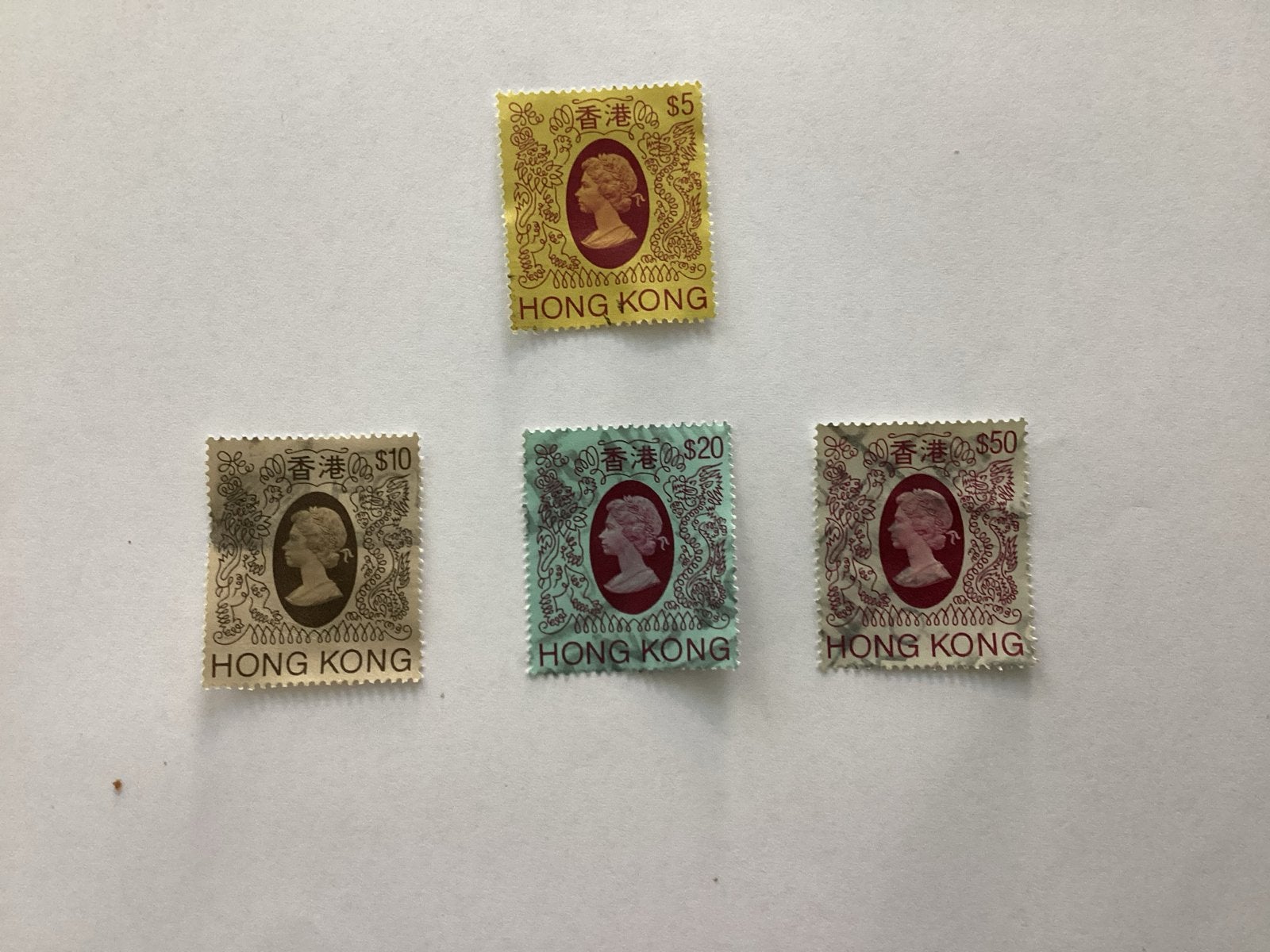 Hongkong zegels hoge waarden Queen Elisabeth, gestempeld, Verzenden, Gestempeld, Oost-Azië