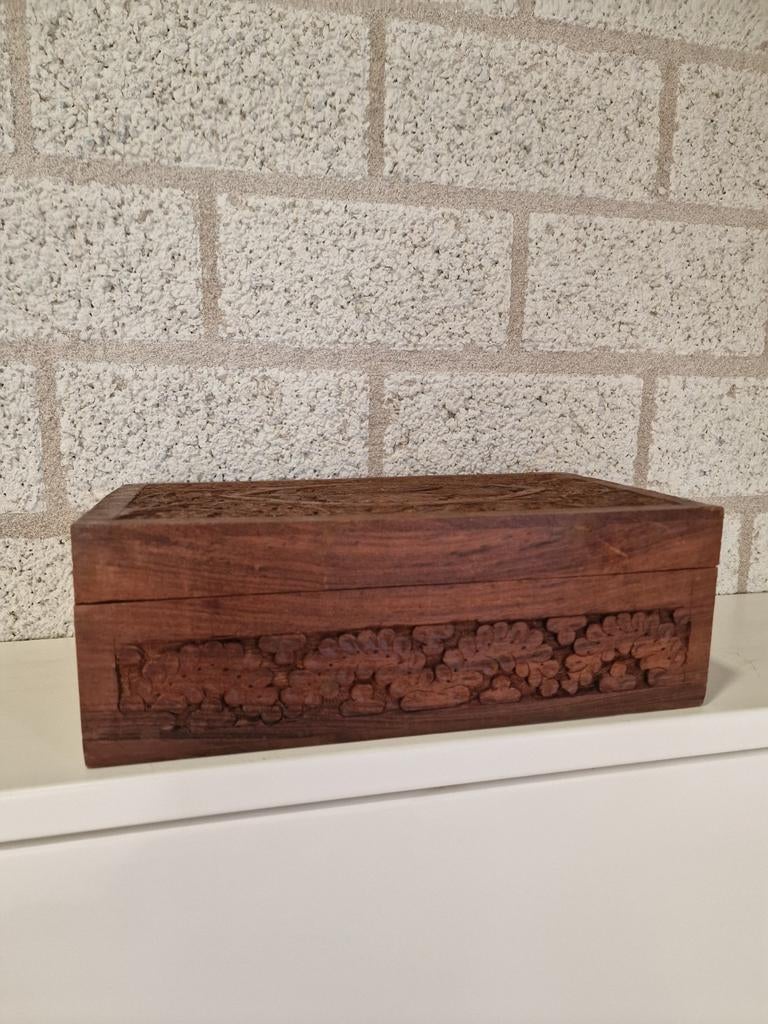Oude houten kist - sigaren, Verzamelen, Ophalen of Verzenden, Gebruikt, Tabaksdoos of Verpakking