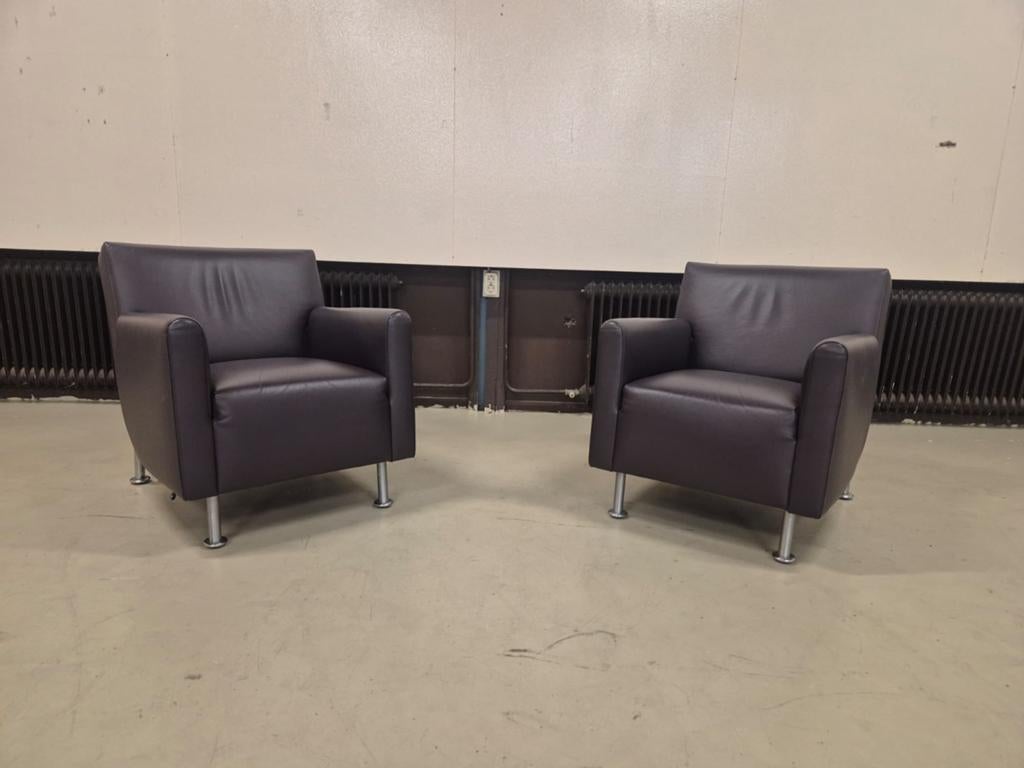 2x Leolux Rooby - Fauteuils - Leer - Design - Nieuwstaat, Laan der Techniek 21, Veenendaal, Leolux, Leolux rooby fauteuils, leer, design, sale, uitverkoop, cor