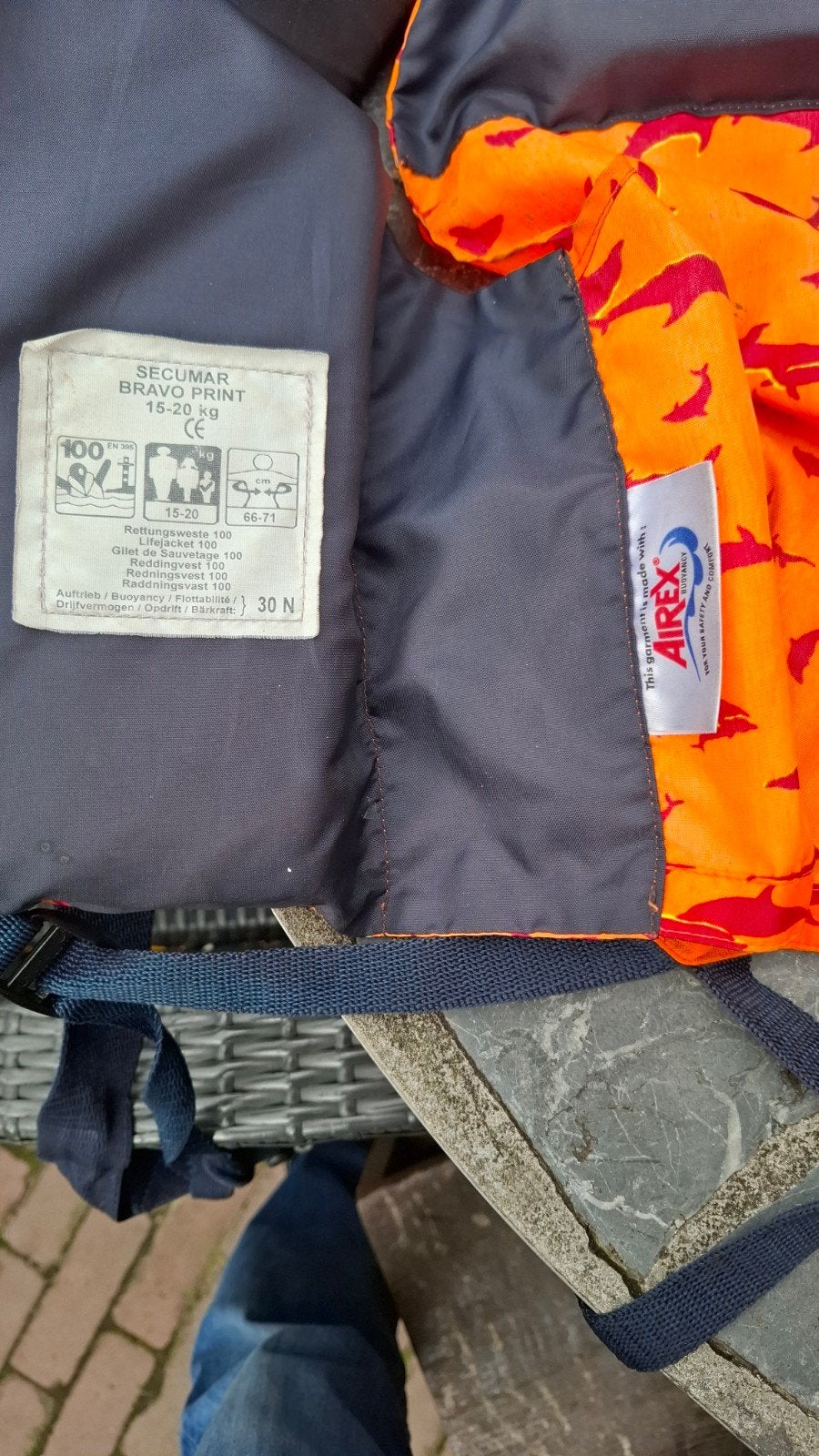 Secumar Bravo Print reddingsvest 15-20 kg, Ophalen