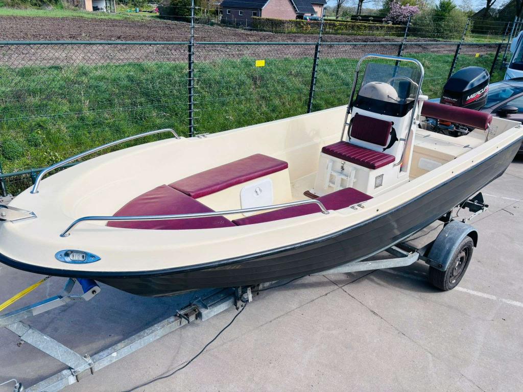 Beauty 500 met  Mercury 50 PK en trailer, complete set!, Gebruikt, Niet ingevuld, Niet ingevuld, Ophalen