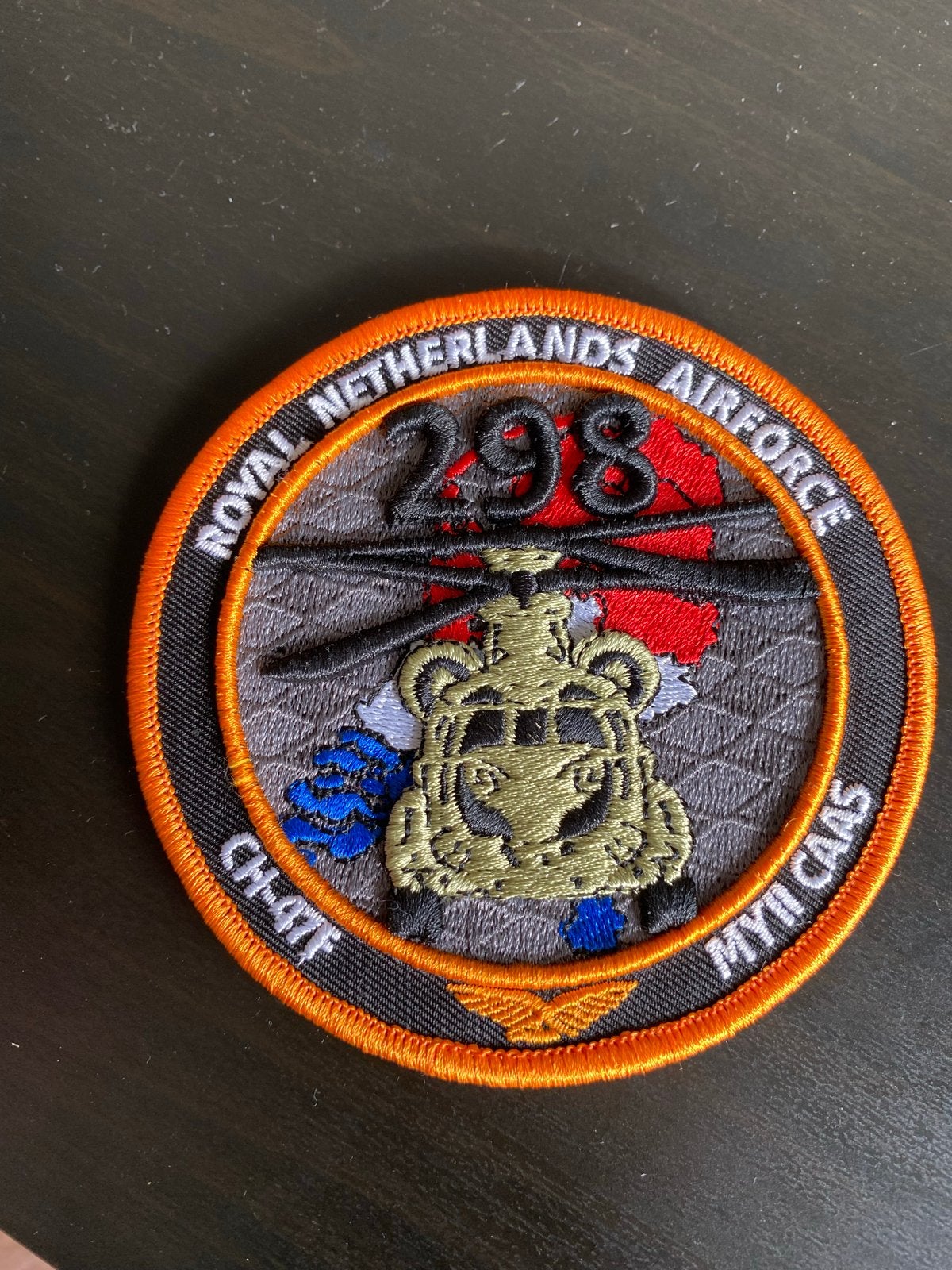 Patch Royal Netherlands Airforce 298 CH-47F MYII CAAS, Verzamelen, Ophalen of Verzenden