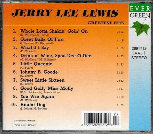 Foto 2 van Jerry Lee Lewis – Greatest Hits CD