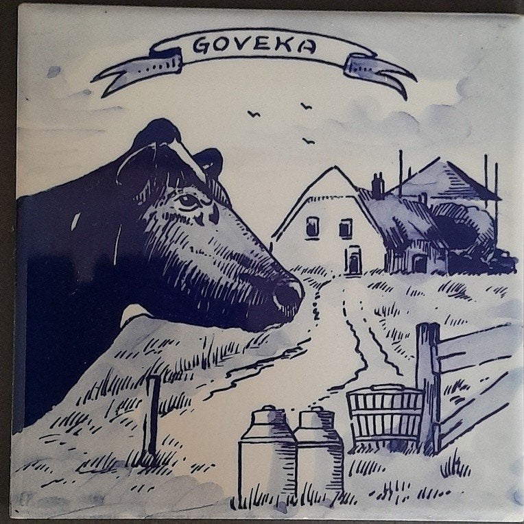 Tegel GOVEKA, Gebruikt, Meerkleurig, Overige stijlen, Ophalen of Verzenden