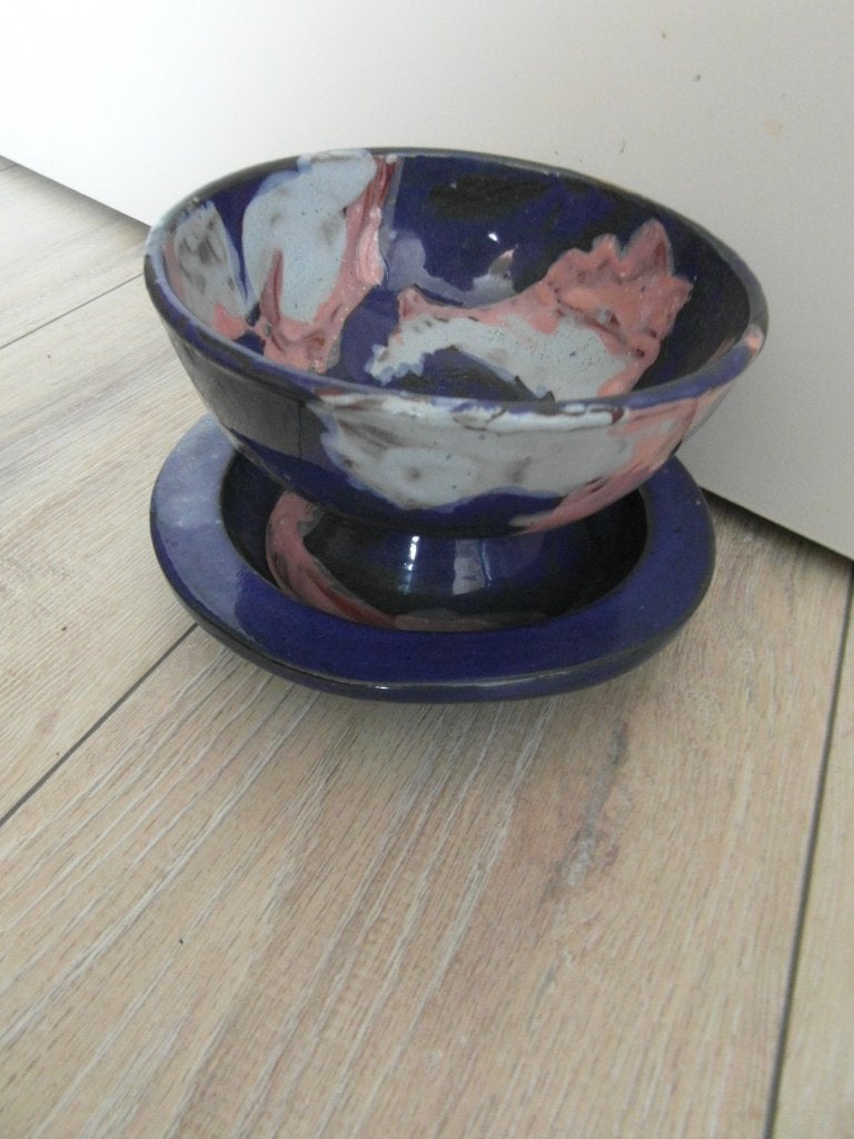 Aardewerk Fruitschaal met Afvoer - Patriz - Bosweg galerie, Ophalen of Verzenden