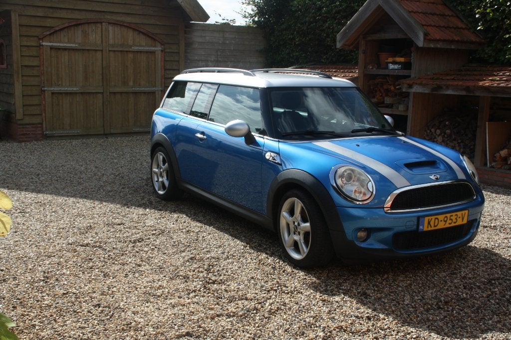Mini Clubman 1.6 Cooper S 128KW 2009 Blauw, Auto's, Voorwielaandrijving, 4 cilinders, Blauw, Leder en Stof