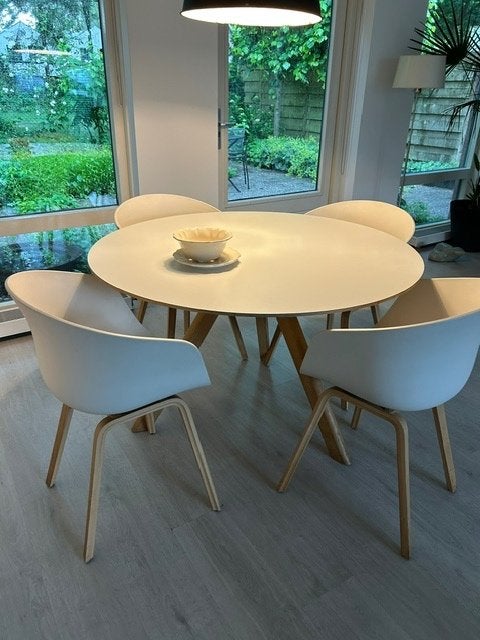 Eetkamertafel, Ophalen, 100 tot 150 cm, Zo goed als nieuw, 150 tot 200 cm