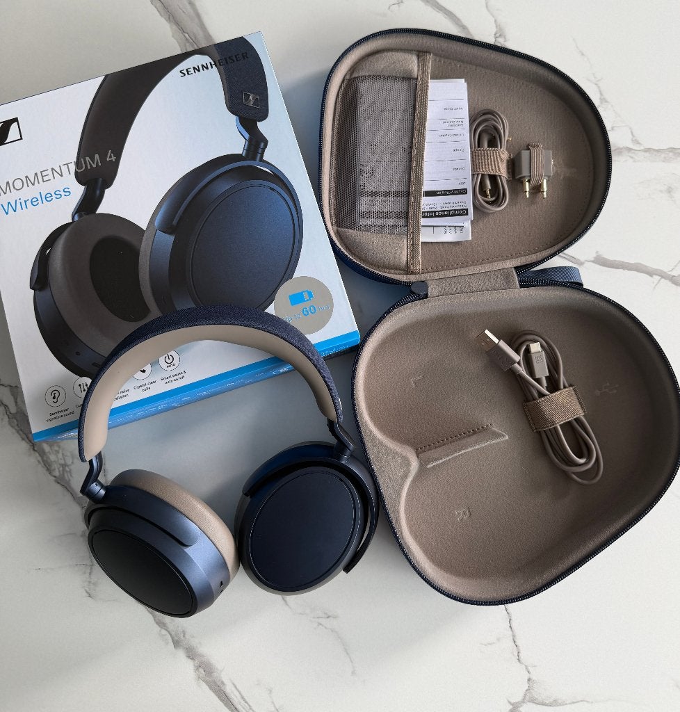 Sennheiser Momentum 4 – Denim (Z.g.a.n. / Compleet), Audio, Tv en Foto, Koptelefoons, Sennheiser, Zo goed als nieuw, Over-ear