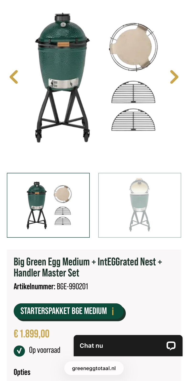 Big Green Egg XL Master Set met accessoires, Ophalen of Verzenden, Nieuw