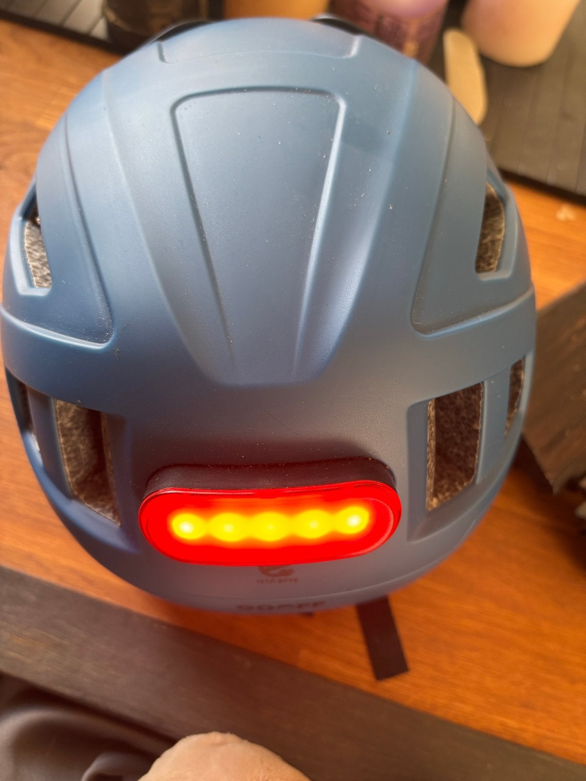 Foto 6 van GOOFF  speed pedelec helm met vizier en achterlicht - Blauw