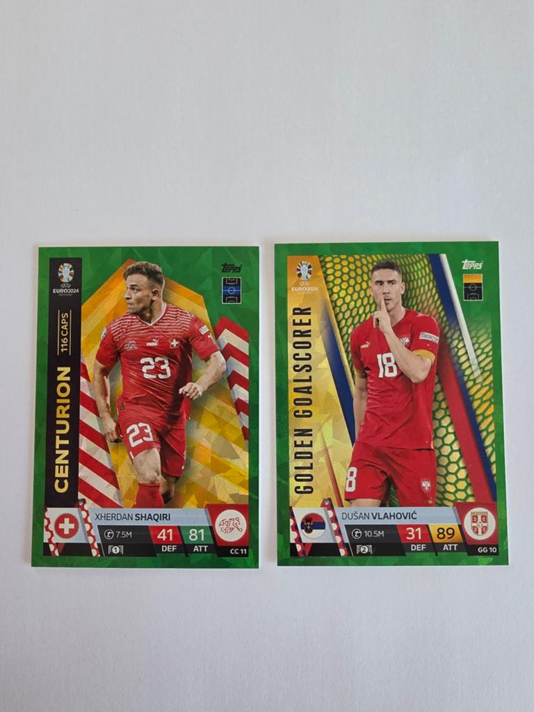Topps Match Attax EURO 2024 Shaqiri & Vlahovic Kaarten, Ophalen of Verzenden