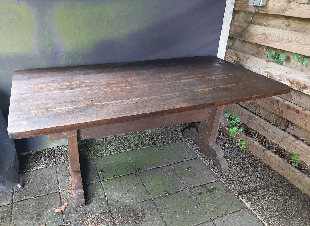 Prachtige eikenhouten Kloostertafel, Huis en Inrichting, Tafels | Eettafels, Ophalen, Gebruikt, 50 tot 100 cm, 150 tot 200 cm
