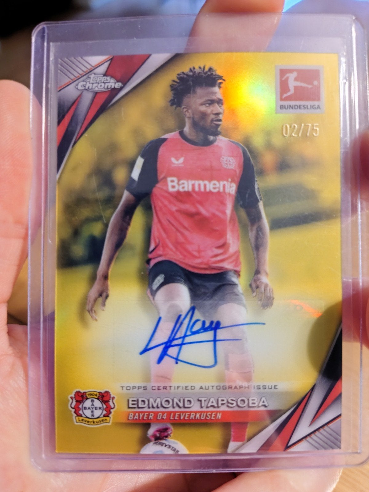 Edmond Tapsoba Bayer Leverkusen Topps Auto 02/75, Ophalen of Verzenden, Plaatje