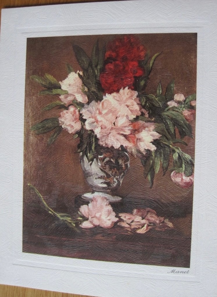 Edward Manet - Vaas met pioenrozen, Verzenden, 1980 tot heden, Ongelopen, Overige thema's