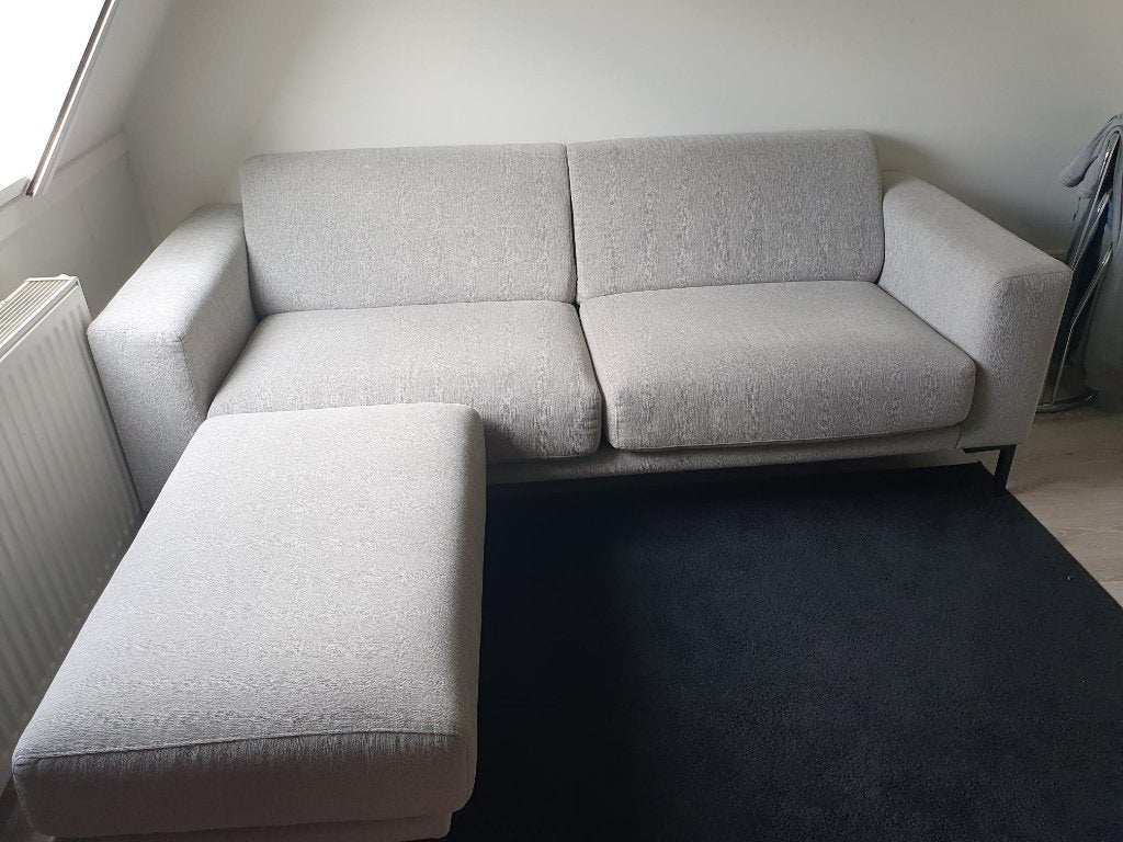 Bank met Footstool, Ophalen, 125 cm of meer, 125 cm of meer, Zo goed als nieuw