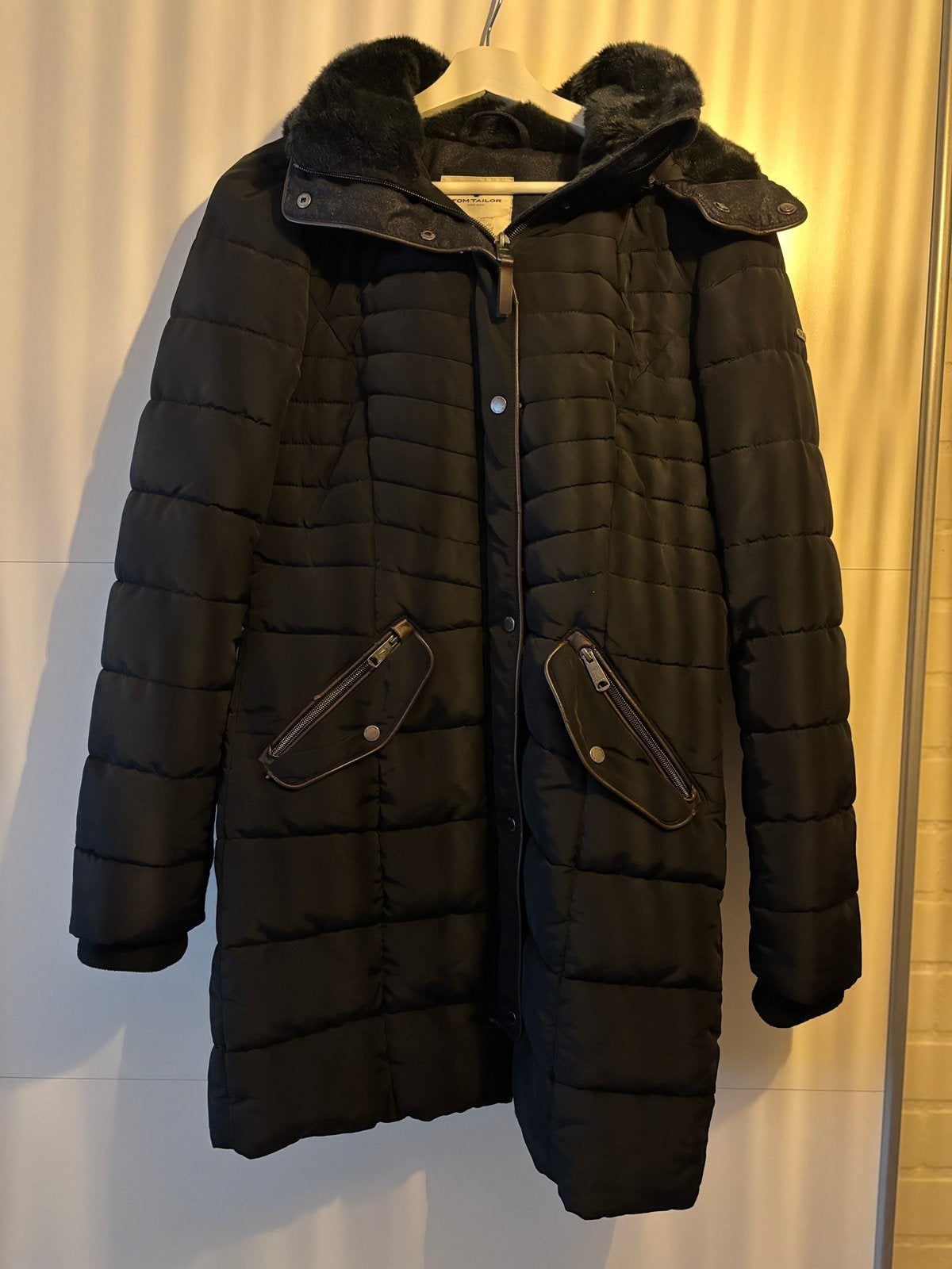 Tom Tailor winterjas dames mtM(38) zwart izgs, Kleding | Dames, Ophalen of Verzenden, Zo goed als nieuw, Maat 38/40 (M), Zwart