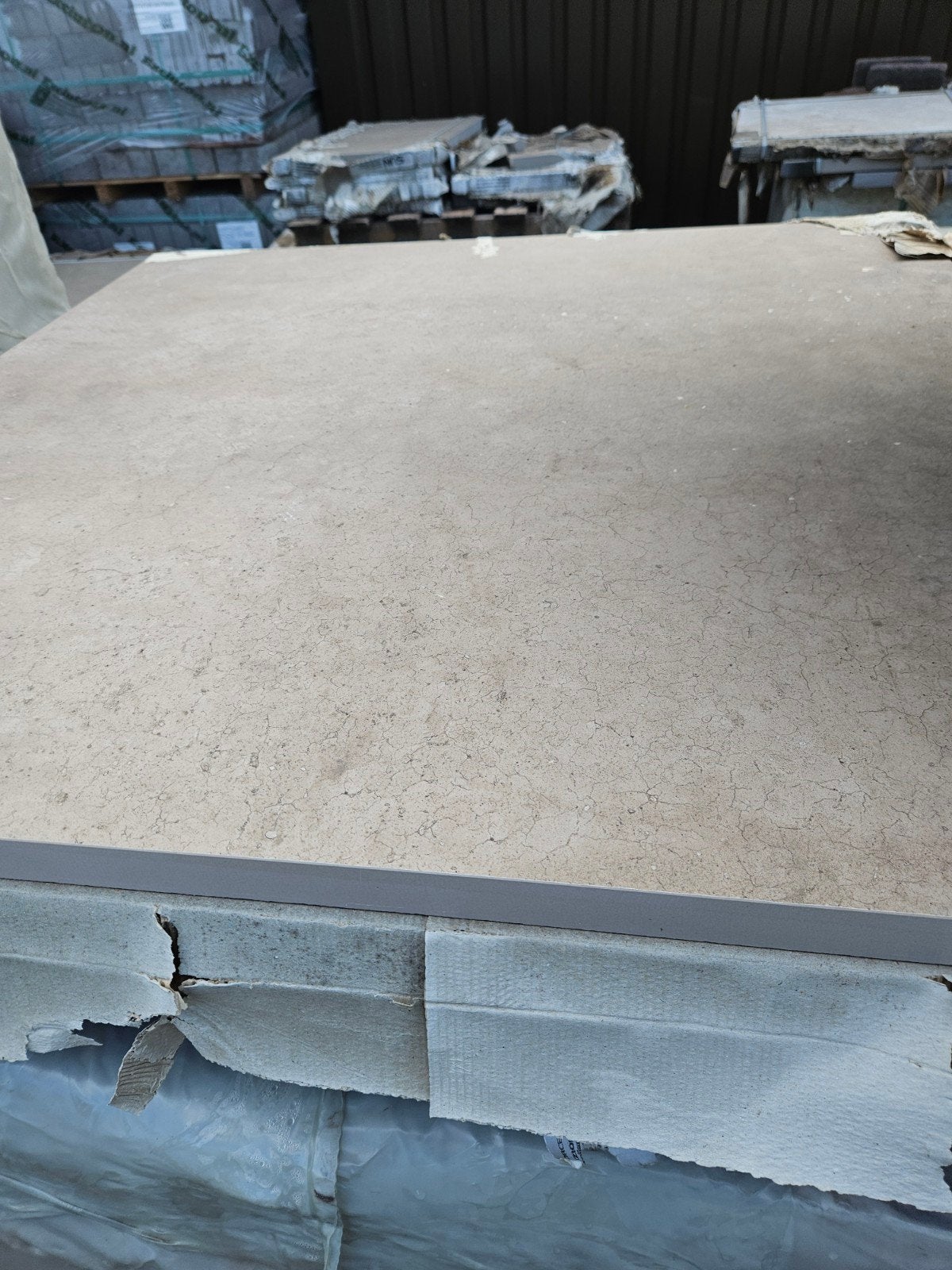 Keramiek 90x90x3 concrete taupe, Tuin en Terras, Ophalen, Nieuw, Keramiek, Terrastegels