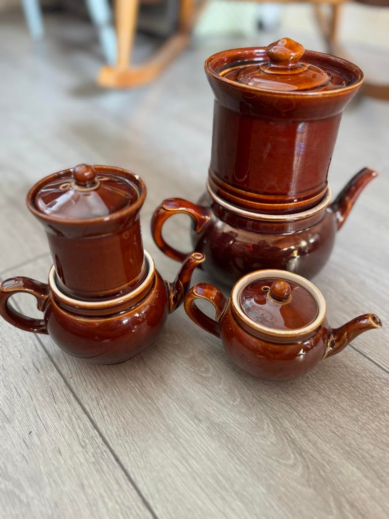Vintage Villeroy & Boch koffie-/theepotten – set van 3, Ophalen of Verzenden