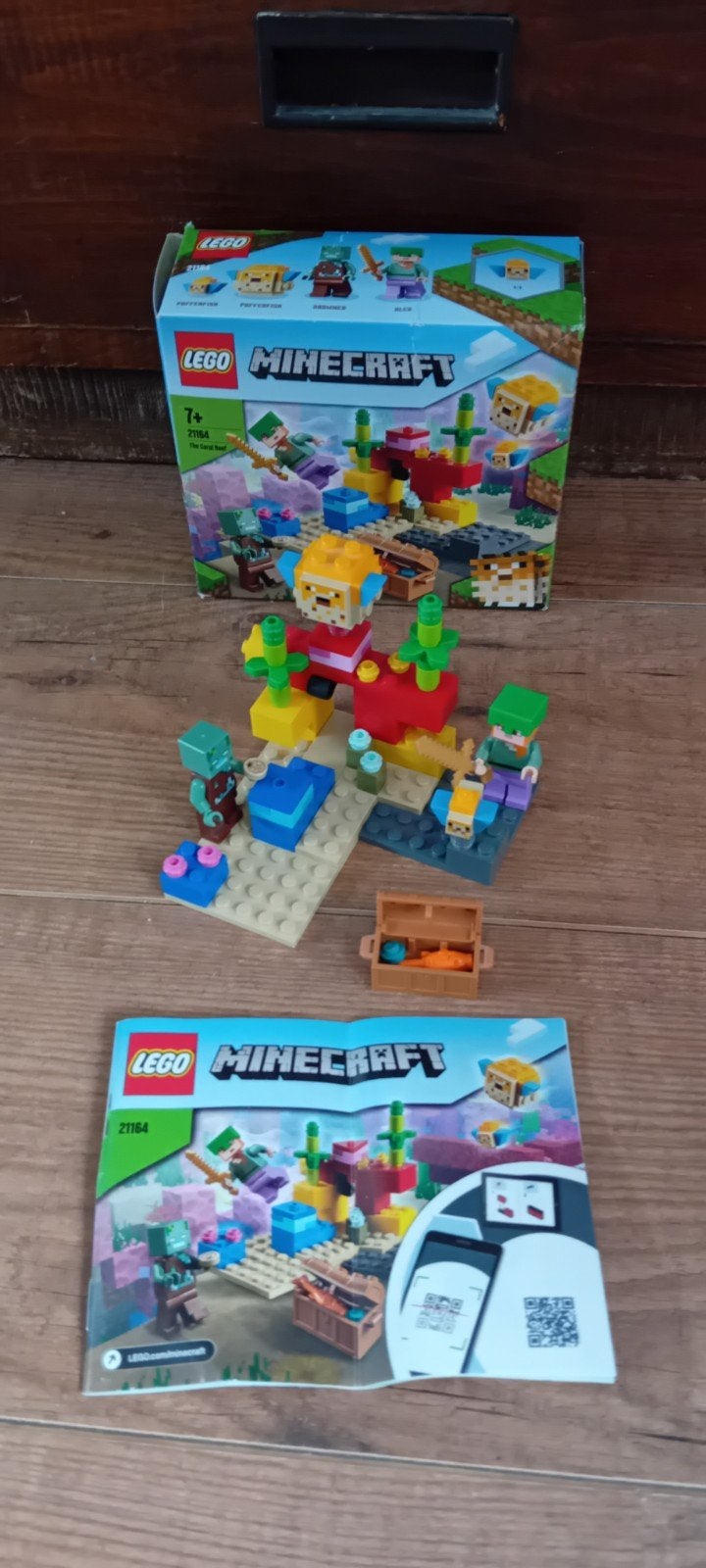 Lego Minecraft set 21164 Het koraalrif, Kinderen en Baby's, Speelgoed | Duplo en Lego, Minecraft, Lego, Ophalen of Verzenden, Zo goed als nieuw