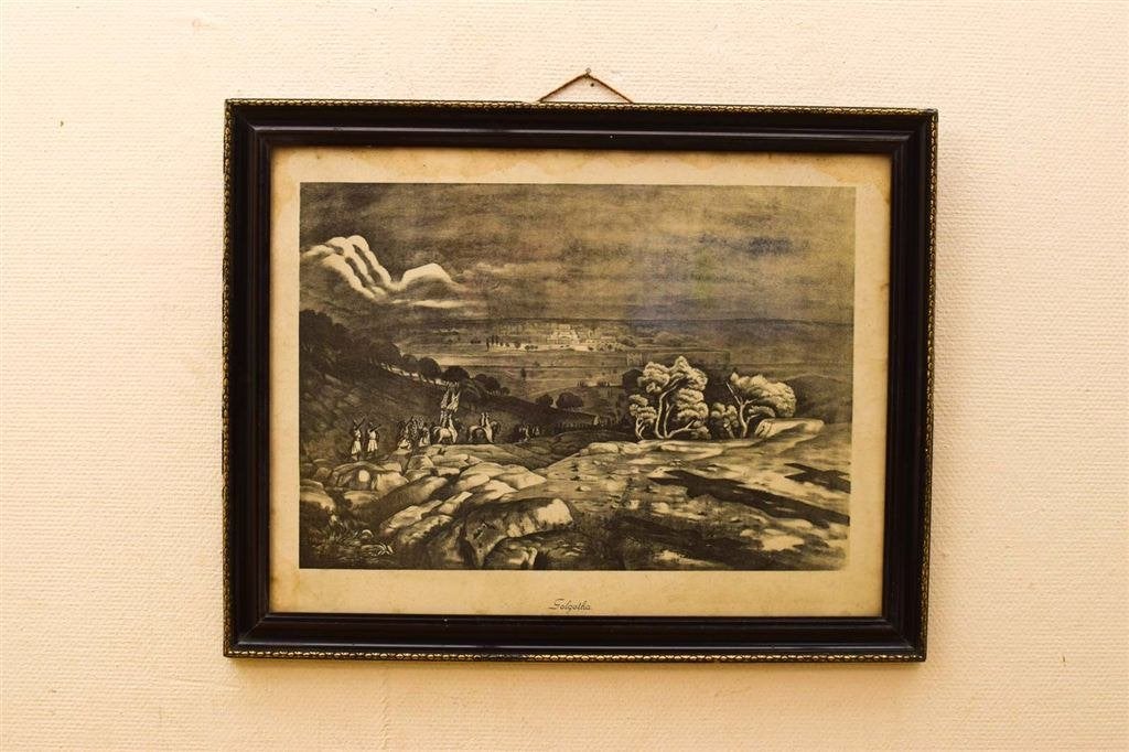 prent van een landschap en trektocht 48951, Ophalen of Verzenden, Voor 1920, Ongelopen, Frankrijk