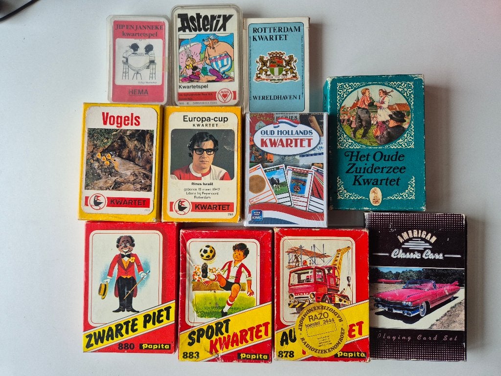 18x Kwartetspellen, Ophalen of Verzenden, Gebruikt
