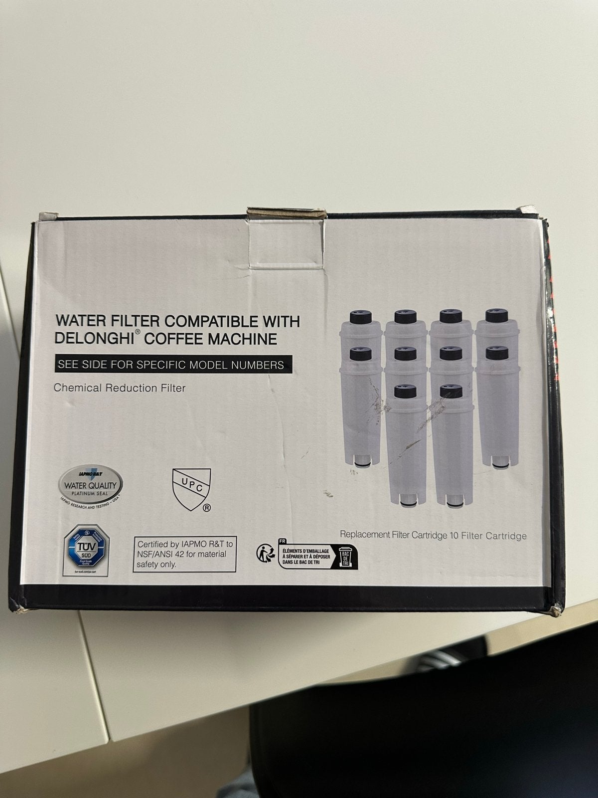 Waterfilter compatibel met De'Longhi koffiemachines (10 stuk