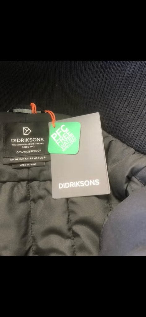 Nieuw Didriksons Anita parka zwart maat 38, Maat 38/40 (M), Zwart, Nieuw, Ophalen of Verzenden