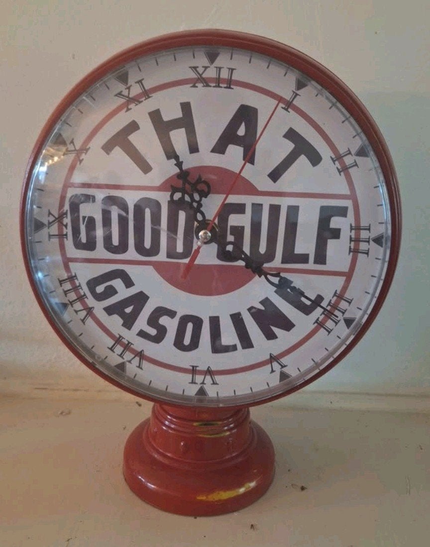 good gulf gasoline klok, Ophalen of Verzenden