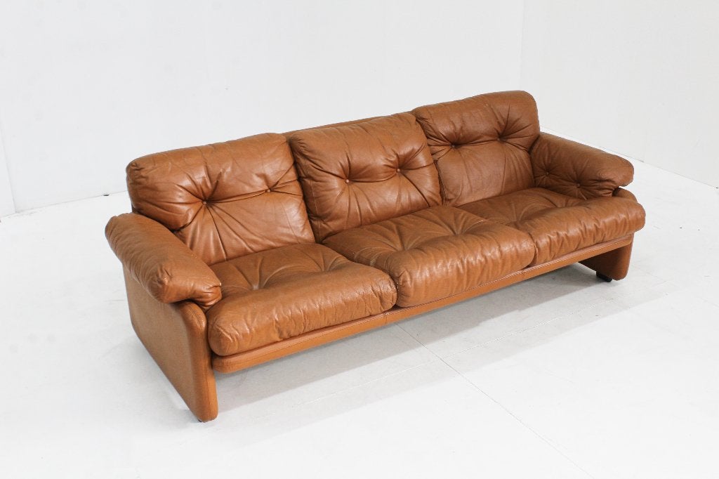 Vintage Coronado sofa van Tobia Scarpa C&B Italia, Gebruikt, Vintage, Driepersoons, Ophalen of Verzenden