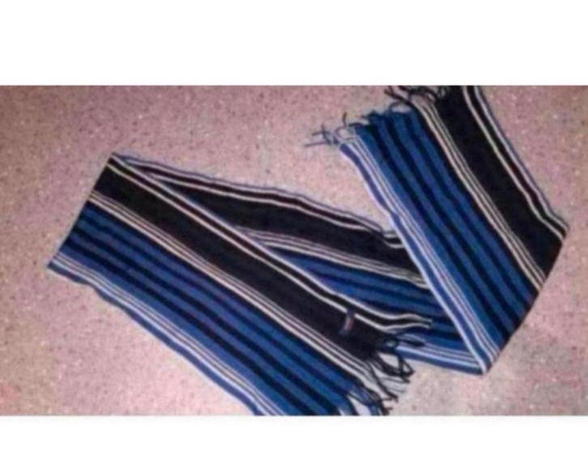 Bartlett Sjaal - Blauw gestreept, Ophalen of Verzenden, Gedragen, Sjaal