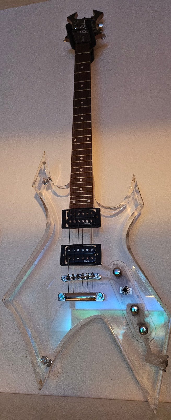 B.C. Rich Warlock elektrische perspex  gitaar, Ophalen, Zo goed als nieuw, Solid body