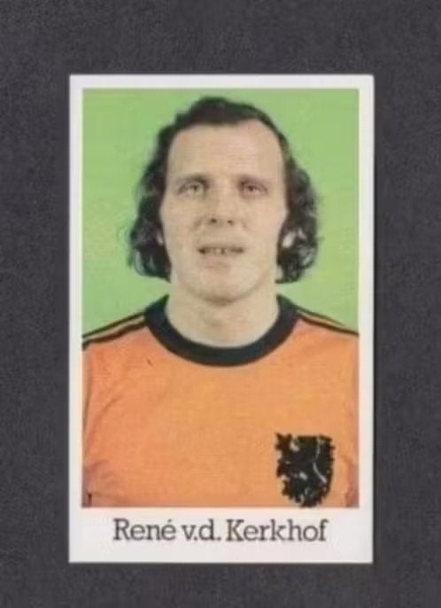Voetbalplaatje René v.d. Kerkhof Nederlands Elftal Oranje., Ophalen of Verzenden, Zo goed als nieuw