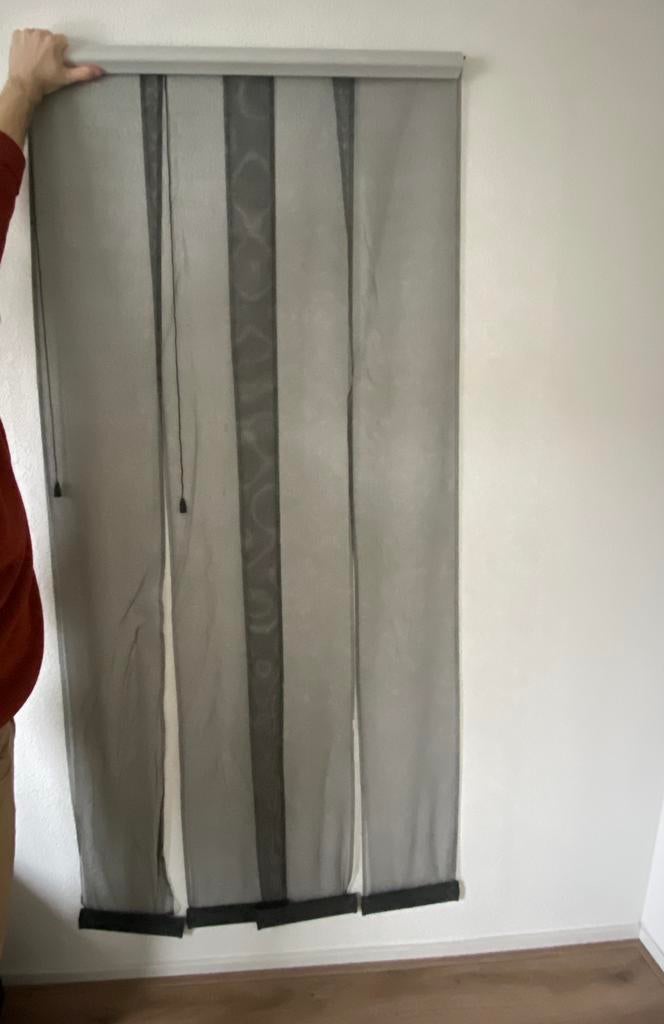 Vliegengordijn lamellenhor zwart 85x210cm, Gebruikt, 200 cm of meer, Zwart, 50 tot 100 cm