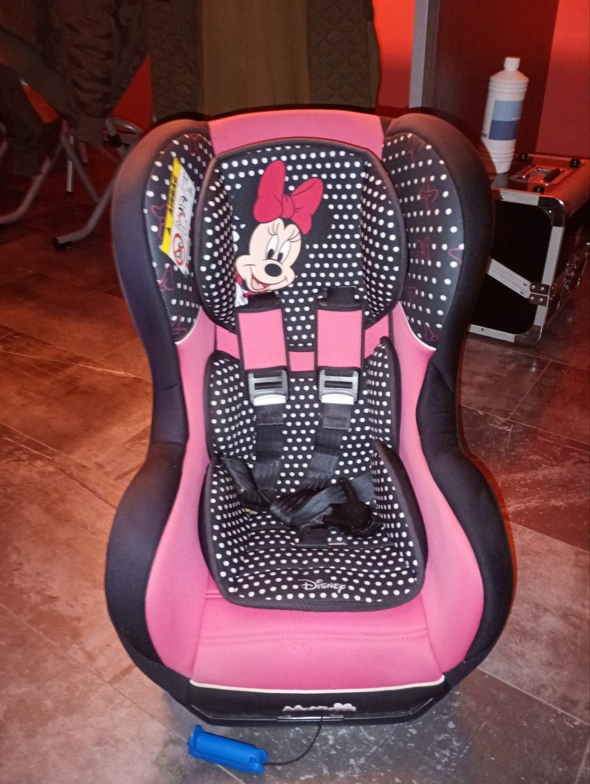 Minnie Mouse Autostoel - Zo goed als nieuw, Autogordel, 9 t/m 18 kg, Verstelbare rugleuning, Zo goed als nieuw