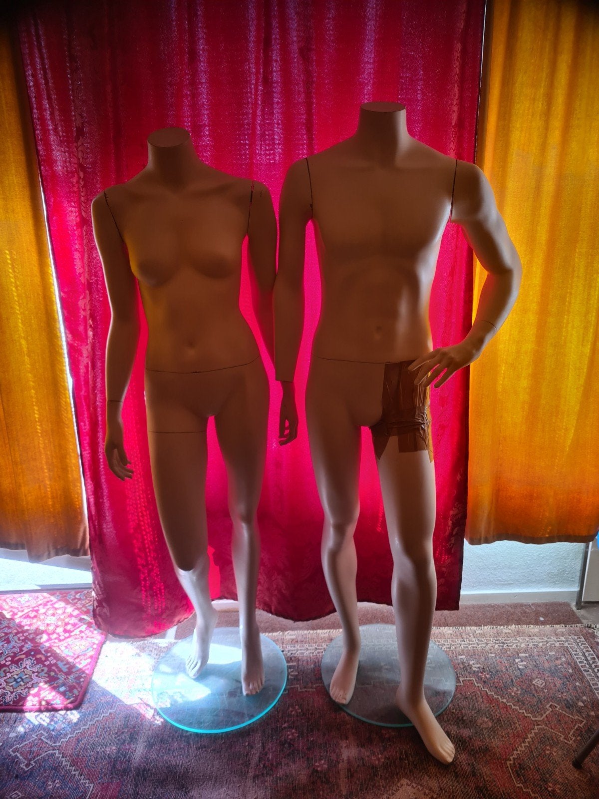 Set van 2 Etalagepoppen - Man en Vrouw, Ophalen of Verzenden
