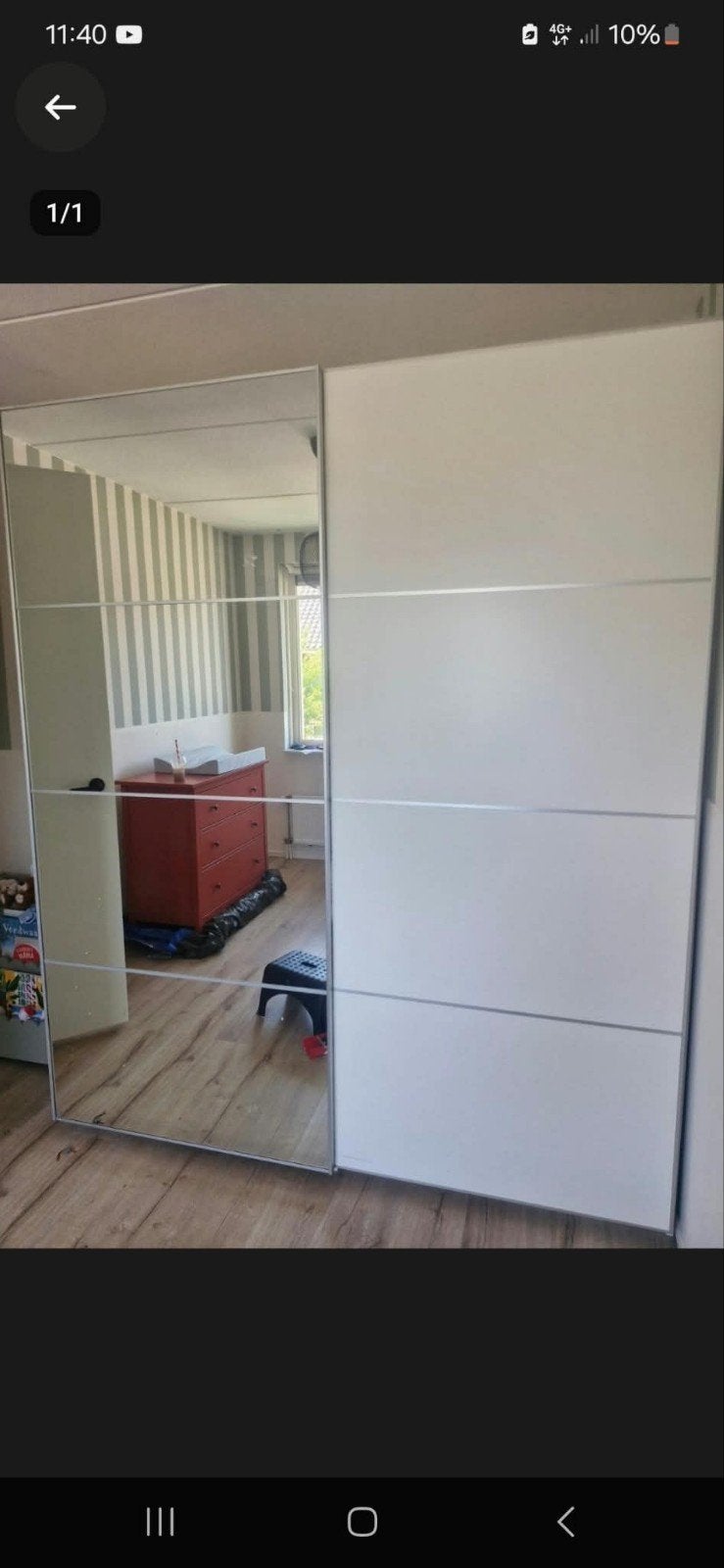 2 pax kast deuren, 100 tot 150 cm, 200 cm of meer, Ophalen of Verzenden, Zo goed als nieuw