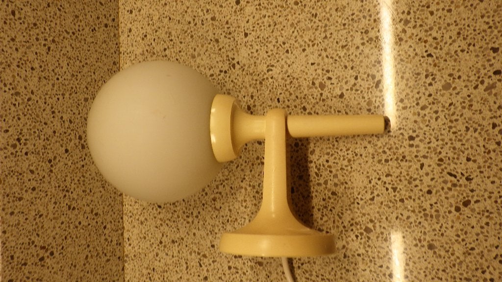 mooie wandlamp van kunststof, Kunststof, Gebruikt, Ophalen of Verzenden, Wit